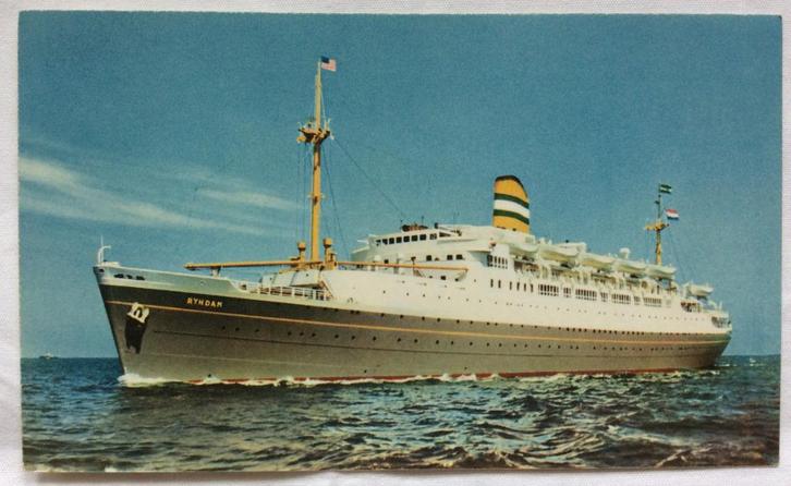 S.S. Rijndam Uitgave Holland America Line Copa Casino, Verzamelen, Ansichtkaarten | Themakaarten, Ongelopen, Voertuig, Ophalen of Verzenden
