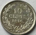 Heel mooi dubbeltje 1876, Koning Willem III, Zilver, Ophalen of Verzenden, 10 cent