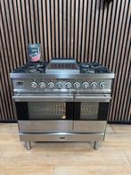 Luxe Rvs Boretti Fornuis 90 cm breed (Gratis bezorgen), 5258sh, Ophalen of Verzenden, Zo goed als nieuw, Energieklasse A of zuiniger
