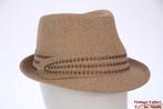 gleufhoed Dames trilby Hawkins beige vilt maat 56 Nieuw, 56 of 57 cm (M, 7 of 7⅛ inch), Hoed, Hawkins, Nieuw