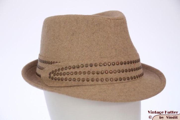gleufhoed Dames trilby Hawkins beige vilt maat 56 Nieuw, Kleding | Dames, Hoeden en Petten, Nieuw, Hoed, 56 of 57 cm (M, 7 of 7⅛ inch)