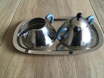 Alessi, M. Graves Suiker- en melkset, l.blauw, 4 delig beschikbaar voor biedingen