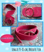 Lien en Giel lederen heupriem fuchsiaroze, 5 cm of meer, Verzenden, Echt leder, Heupriem