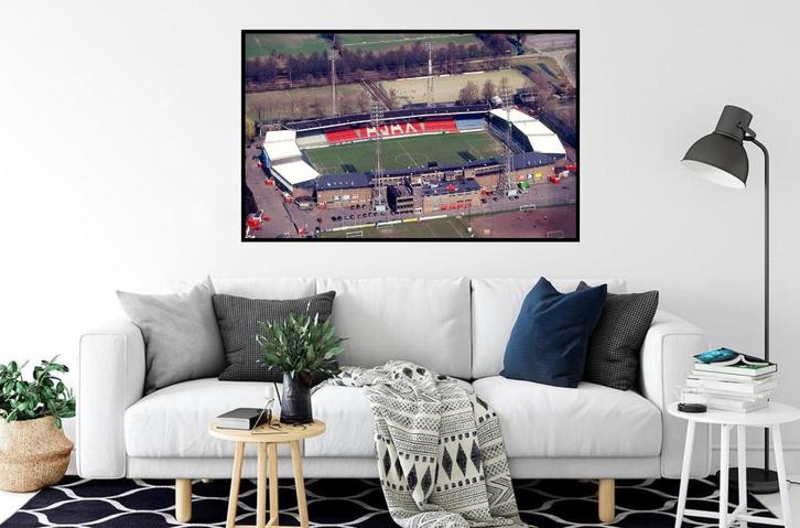 Org Ajax Stadion De Meer kleuren hoogglans acrylfoto 50x75cm, Verzamelen, Sportartikelen en Voetbal, Nieuw, Poster, Plaatje of Sticker