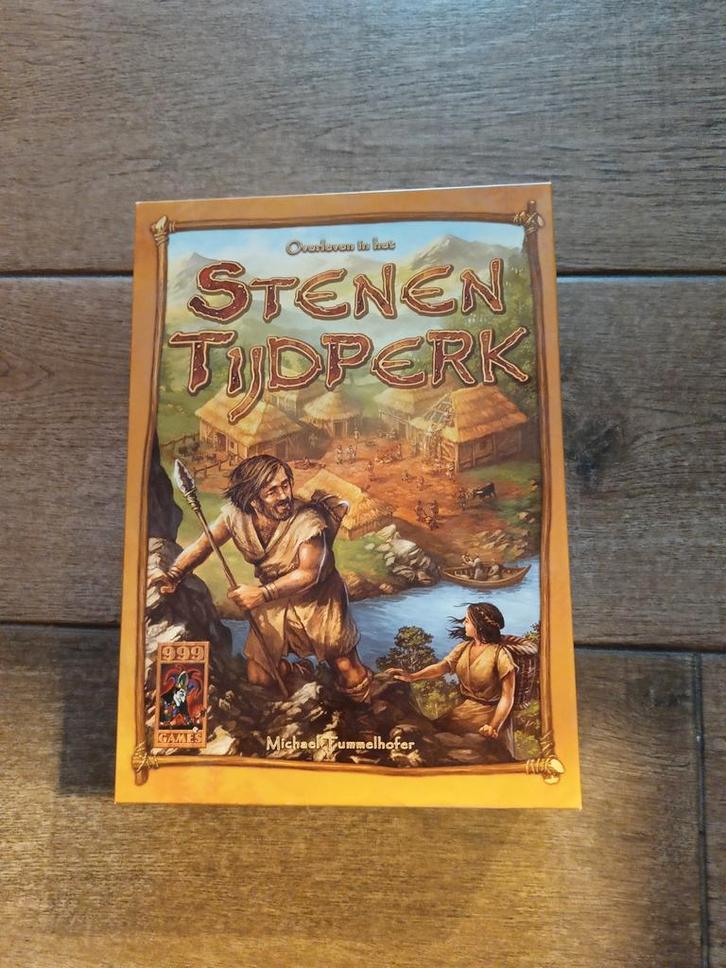 Stenen Tijdperk Bordspel, Hobby en Vrije tijd, Gezelschapsspellen | Bordspellen, Zo goed als nieuw, Drie of vier spelers, Ophalen of Verzenden