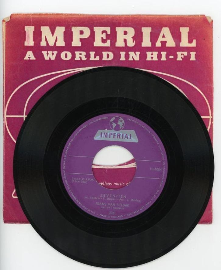 Single van Frans van Schaik uit 1959, Cd's en Dvd's, Vinyl | Nederlandstalig, Gebruikt, Levenslied of Smartlap, Overige formaten