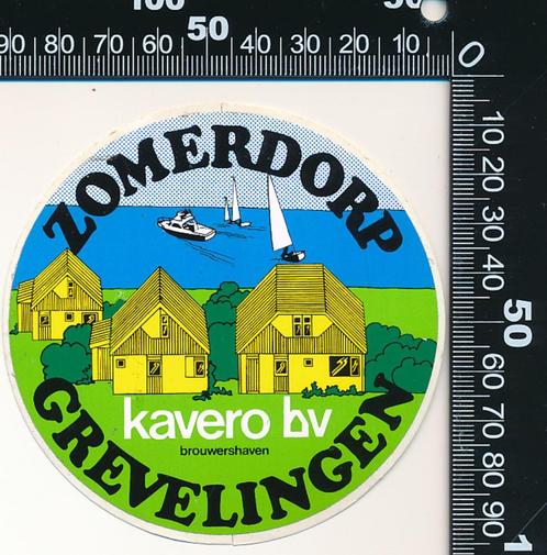 Sticker: Zomerdorp Grevelingen - Kavero - Brouwershaven, Verzamelen, Stickers, Zo goed als nieuw, Bedrijf of Vereniging, Ophalen of Verzenden