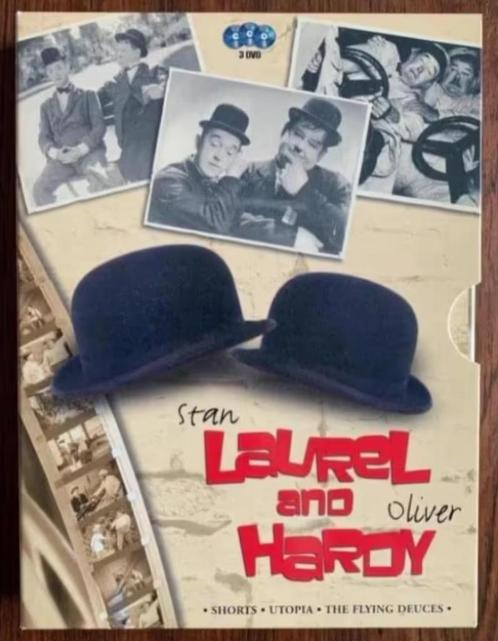 3-DVD Laurel and Hardy; Shorts, Utopia, The flying deuces, Cd's en Dvd's, Dvd's | Klassiekers, Zo goed als nieuw, Komedie, 1940 tot 1960