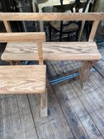 Landelijk oud schoolbankje bankje, Antiek en Kunst, Curiosa en Brocante, Ophalen