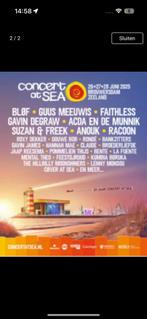 1 kaartje Concert At Sea vrijdag, Tickets en Kaartjes, Evenementen en Festivals, Eén persoon