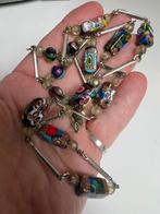 Antieke Ercole Moretti vierkante millefiori kralen ketting, Sieraden, Tassen en Uiterlijk, Antieke sieraden, Ophalen of Verzenden