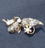 Vintage Toledo Goud Broche Bloem, Sieraden, Tassen en Uiterlijk, 4 tot 7 cm, Gebruikt, Ophalen of Verzenden, Goud