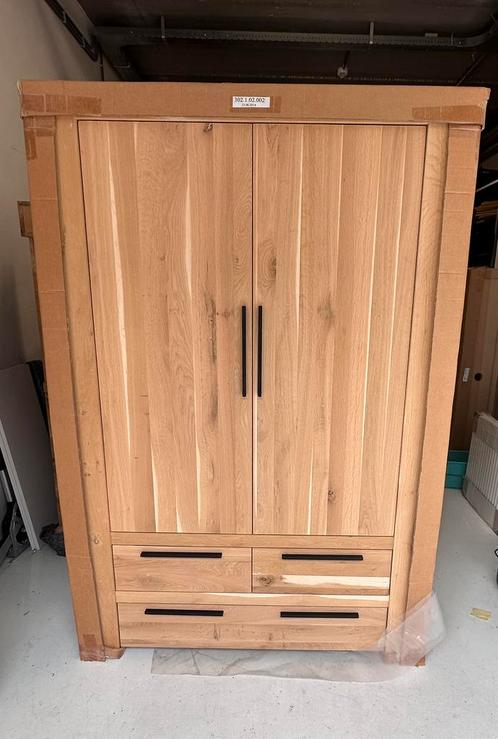 Nieuw Massief eiken opbergkast – met softclose lades - 135cm, Huis en Inrichting, Kasten | Wandmeubels, Nieuw, 200 cm of meer