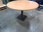 Ronde tafel met stalen poot, Ophalen, Zo goed als nieuw