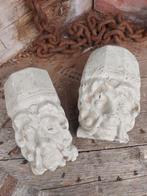 2 antieke gevel ornamenten koppen, Ophalen of Verzenden