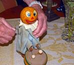 antiek Pumpkin Jack-O Halloween toy trommelaar, Verzenden