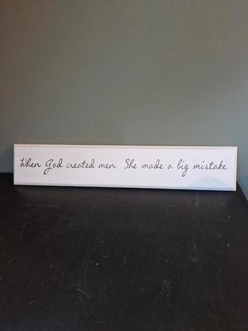 Leuk tekstbord voor de powervrouw!  beschikbaar voor biedingen