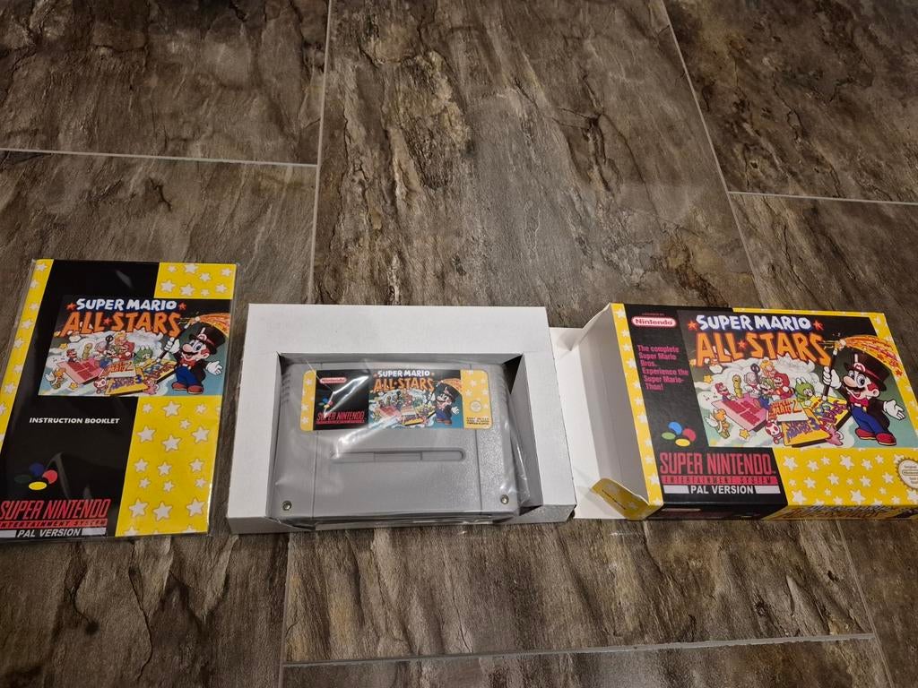 Super Nintendo snes super mario all stars, Spelcomputers en Games, Games | Nintendo Super NES, Zo goed als nieuw, 1 speler, Vanaf 3 jaar