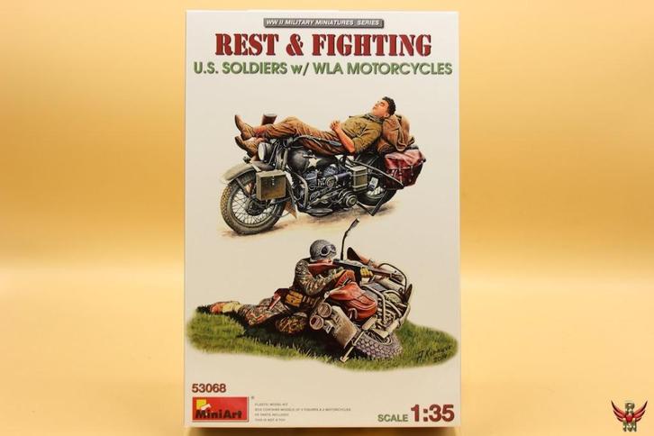 ROWASP | MiniArt 1/35  US Soldiers +  Motorcycles, Hobby en Vrije tijd, Modelbouw | Auto's en Voertuigen, Nieuw, Overige typen