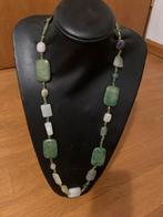 Groene stenen ketting, Ophalen of Verzenden, Zo goed als nieuw, Groen, Steen of Mineraal