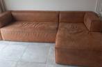 Lederen hoekbank - Vierpersoons, Huis en Inrichting, Banken | Bankstellen, 250 tot 300 cm, Gebruikt, 100 tot 125 cm, Hoekbank