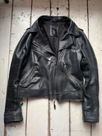 ZARA Trafaluc black leather bikerjacket / zwarte leren jas, Kleding | Dames, Maat 42/44 (L), Ophalen of Verzenden, Gedragen, Zara