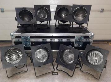 Par 64 floorspots 500W MFL zwart | Prima staat beschikbaar voor biedingen