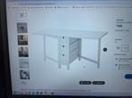 Leuke witte klaptafel, Huis en Inrichting, Tafels | Eettafels, Ophalen, Gebruikt, Rechthoekig, 50 tot 100 cm