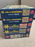 JAN VAN HAASTEREN 5 PUZZELS  IN EEN KOOP  30.00 EURO, Ophalen, 500 t/m 1500 stukjes, Zo goed als nieuw