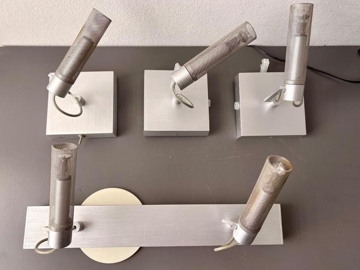 Lirio Design opbouwspots, Huis en Inrichting, Lampen | Spots, Gebruikt, Plafondspot of Wandspot, Metaal of Aluminium, Halogeen
