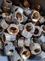 Messing wartel koppeling 15 mm, Doe-het-zelf en Verbouw, Buizen en Afvoer, Overige materialen, Minder dan 20 mm, Overige typen