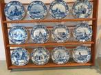 12 Delftsblauwe borden van de 12 steden rond het IJsselmeer., Ophalen