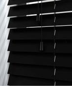 Nieuwe Abachi houten jaloezie 83x135cm - Zwart, Nieuw, 100 tot 150 cm, Zwart, 50 tot 100 cm