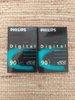 Nieuw in seal Philips DCC cassette 90 min ( 2 stuks ), Cd's en Dvd's, Cassettebandjes, 2 t/m 25 bandjes, Overige genres, Ophalen of Verzenden