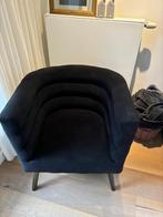 Zwarte fauteuil, Ophalen, Hout, Zwart, Zo goed als nieuw