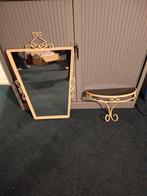 Vintage Spiegel met Console, Gebruikt, 100 tot 150 cm, Ophalen of Verzenden, Rechthoekig