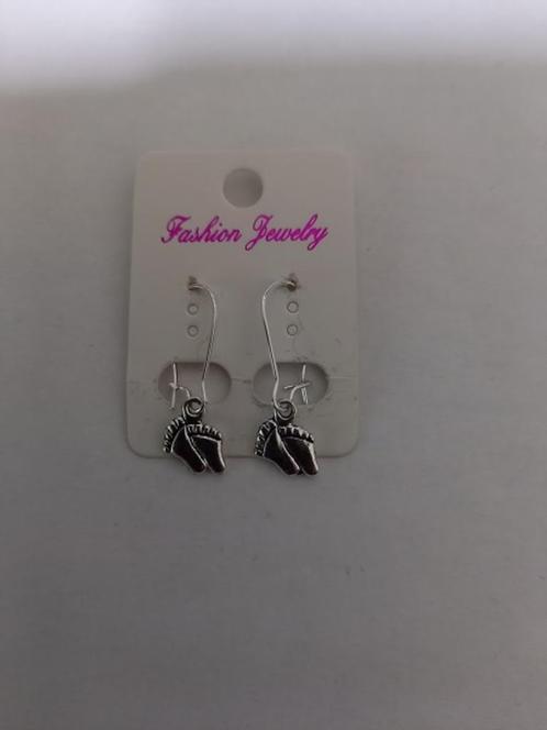 Oorhangers met voetjes, Sieraden, Tassen en Uiterlijk, Oorbellen, Nieuw, Hangers, Overige materialen, Zilver, Verzenden