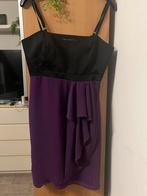 Nette damesjurk.Zwart- paars. Maat 38 (22), Maat 38/40 (M), Overige typen, Zwart, Ophalen of Verzenden