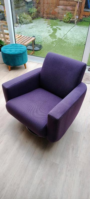 Draaivoet fauteuil paars beschikbaar voor biedingen