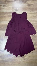 H&M playsuit open rug, donkerrood, maat 36, Ophalen, H&M, Zo goed als nieuw, Maat 36 (S)