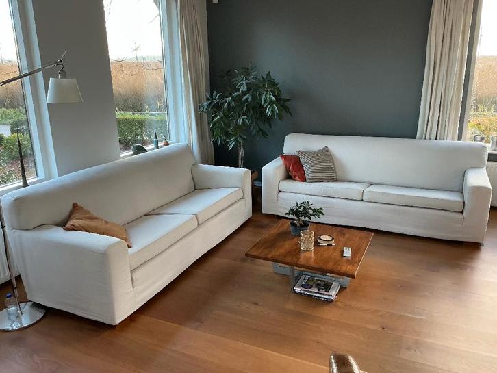 Linteloo bankstel,  2 stuks, Huis en Inrichting, Banken | Bankstellen, Zo goed als nieuw, Rechte bank, Driepersoons, 200 tot 250 cm