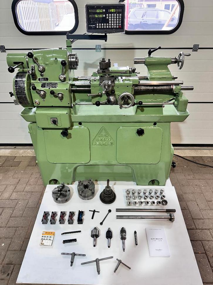 Ai Hembrug DR1S snelspaninrichting + digitale uitlezing, Doe-het-zelf en Verbouw, Draaibanken, Gebruikt, Metaaldraaibank, Minder dan 500 mm