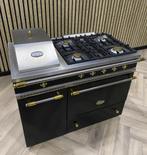 Luxe Zwarte Lacanche Fornuis 110cm Gas + Friteuse, Witgoed en Apparatuur, Fornuizen, Zo goed als nieuw, Grill, Vrijstaand, 4 kookzones