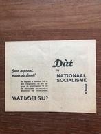 NSB. Propaganda. Geen gepraat, maar de daad., Ophalen of Verzenden, Nederland, Boek of Tijdschrift