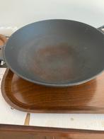 Gietijzeren wok 37 cm., Tuin en Terras, Ophalen of Verzenden, Zo goed als nieuw