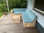 Steigerhout hoekbank loungebank tuinset tuinbank op maat, Ophalen of Verzenden, Nieuw, Steigerhout, Hocker