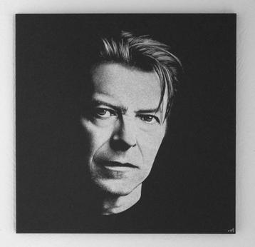 David Bowie Schilderij op een metalen plaat... Gravure beschikbaar voor biedingen