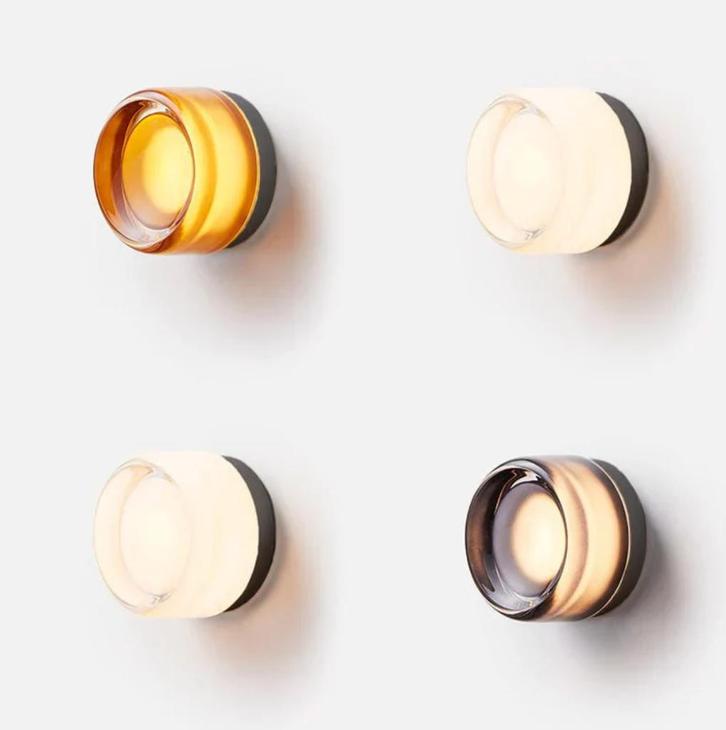 Design wandlampen / plafondlampen, nieuw (5 stuks), Huis en Inrichting, Lampen | Wandlampen, Nieuw, Glas, Ophalen of Verzenden