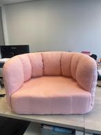 Teddy Fauteuil Ronde Schelp Roze, Huis en Inrichting, Fauteuils, Nieuw, 75 tot 100 cm, 75 tot 100 cm, Stof