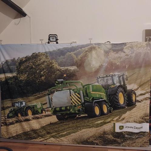 Uniek en zeldzaam John Deere doek / banner, Diversen, Vlaggen en Wimpels, Zo goed als nieuw, Ophalen of Verzenden